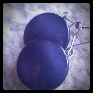 Black circle earrings